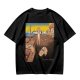 Olive T-Shirt With Surreal Cat Art Print