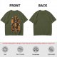 Olive T-Shirt With Cute Gingerbread Animal Christmas Print