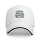 Black baseball cap with 'Forced to Work' office alien graphic