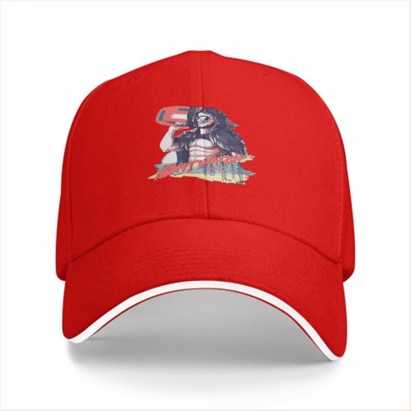 Black baseball cap with retro lifeguard graphic print