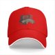 Black baseball cap with sleeping cat on retro computer graphic