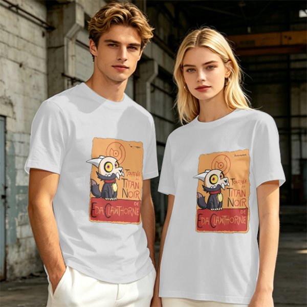 Olive Green T-Shirt with King from The Owl House Titan Noir Print