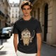 Olive T-Shirt With Cute Ice Cream Cone Holding Knife Print