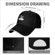 Black baseball cap with no thoughts sleeping character on cloud graphic