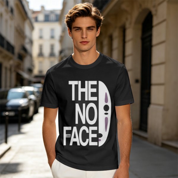 Olive T-shirt with The No Face graphic print