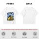 Olive T-Shirt with Starry Night Cat and Sunflowers Art Print