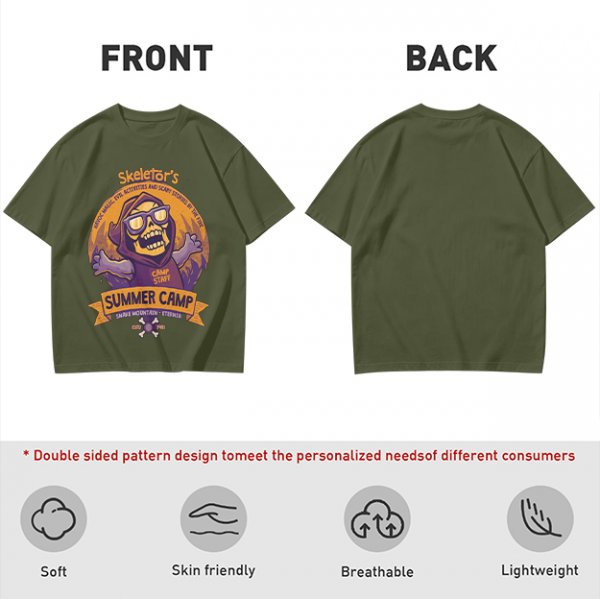 Skeletor's Summer Camp Themed Graphic T-Shirt