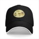 Black Baseball Cap With Pizza Club Pineapple Slice Graphic