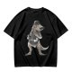 Olive T-Shirt with Gentleman T-Rex Dinosaur Print