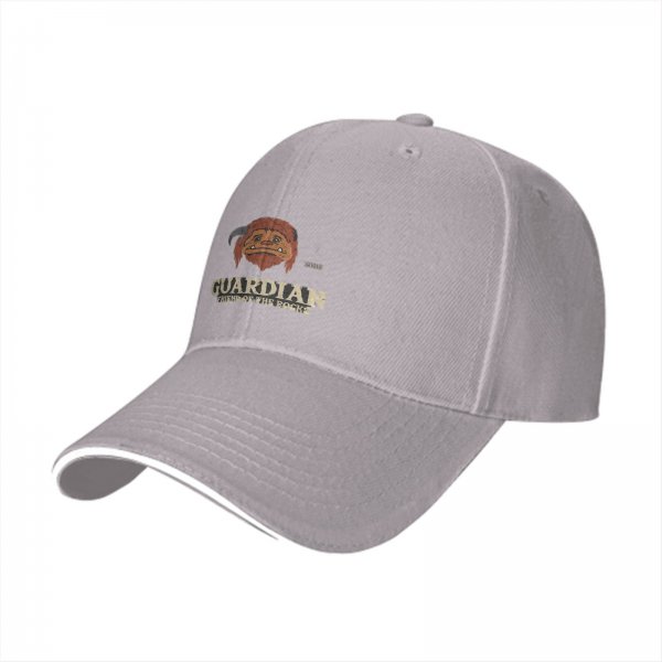 Black baseball cap with Ludo Guardian Friend of the Rocks print