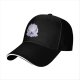 Black Baseball Cap With Anime Themed Graphic Print