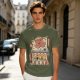 Olive T-Shirt with Octopus Takoyaki Shop Cat Art Print