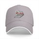 Black baseball cap with funny matchstick cartoon design