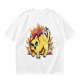 Olive T-Shirt With Super Saiyan Style Electric Cat Graphic