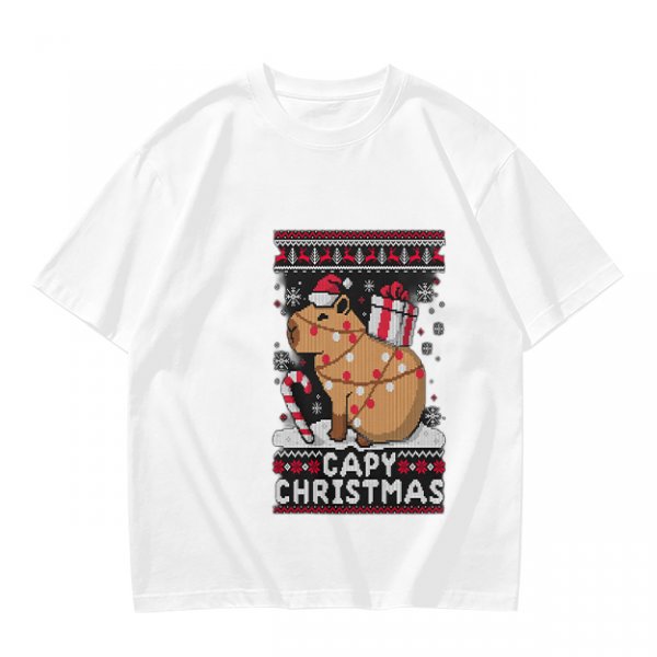 Capy Christmas Ugly Christmas Sweater Style T-Shirt
