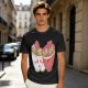 Olive T-Shirt With Cute Ramen Cups In Love Graphic