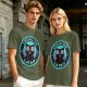 Olive T-Shirt with 'Legalize Catnip' Hypnotic Black Cat Graphic