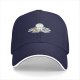 Black baseball cap with cute octopus holding colorful cards print