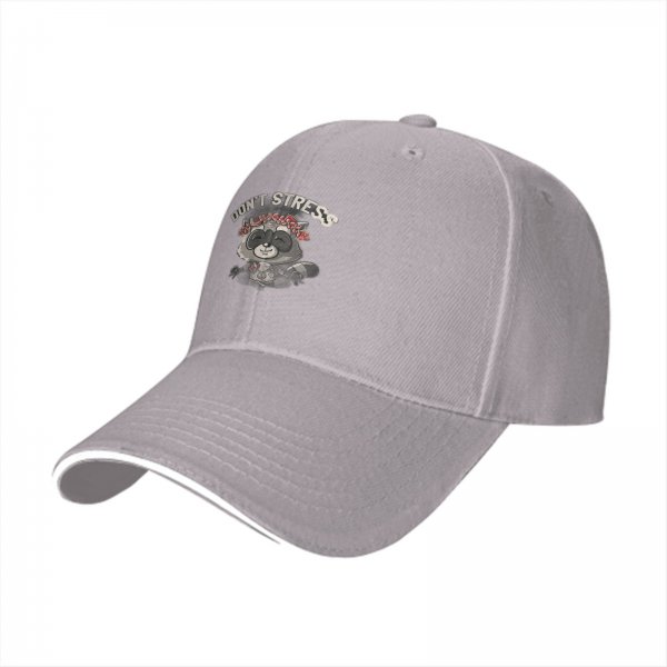 Don't Stress Raccoon Meditating Baseball Cap