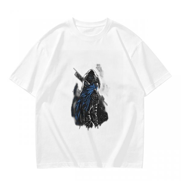 Olive Green T-Shirt With Hooded Fantasy Warrior Graphic Print