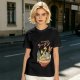 Olive T-Shirt with Kawaii Ramen Monster Bowl Graphic