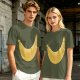 Olive Green T-Shirt With Large Banana Peel Graphic Print