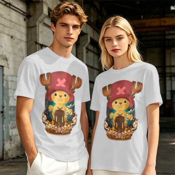 Olive T-shirt with Tony Tony Chopper Graphic Print