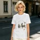 Olive Green T-Shirt With Knight Vs Rooster Fantasy Graphic Print