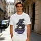 Olive t-shirt with witch cat in coffee cup 'Hocus Pocus I Need Coffee'