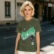 Olive Green Graphic T-Shirt with Wizomania Wizard Print