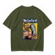 Olive graphic t-shirt with We Can Fist It! armored warrior print