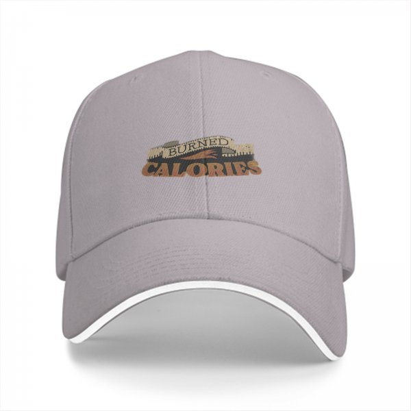 Black Baseball Cap With Burned Calories Graphic Print