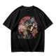 Olive T-Shirt with Classic Horror Monsters Going to Cinema Print