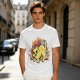 Olive T-Shirt With Super Saiyan Style Electric Cat Graphic