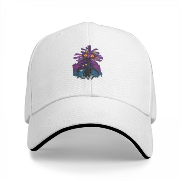 Black baseball cap with The Legend of Zelda Majora's Mask graphic