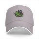 Black baseball cap with running cactus graphic design
