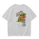 Olive green t-shirt with Slimer's Ghostbusters themed graphic print