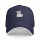 Black baseball cap with cartoon dog doctor graphic