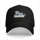 Black baseball cap with sleeping koala and 'nap' graphic