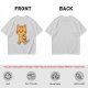 Olive T-Shirt With Cute Orange Tabby Cat Graphic