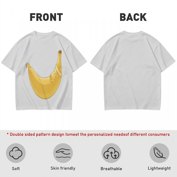 Olive Green T-Shirt With Large Banana Peel Graphic Print