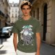 Olive T-shirt with Studio Ghibli Totoro and Spirited Away Characters Print