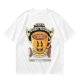Oversized Olive T-Shirt with Retro Espresso Coffee Mascot Graphic