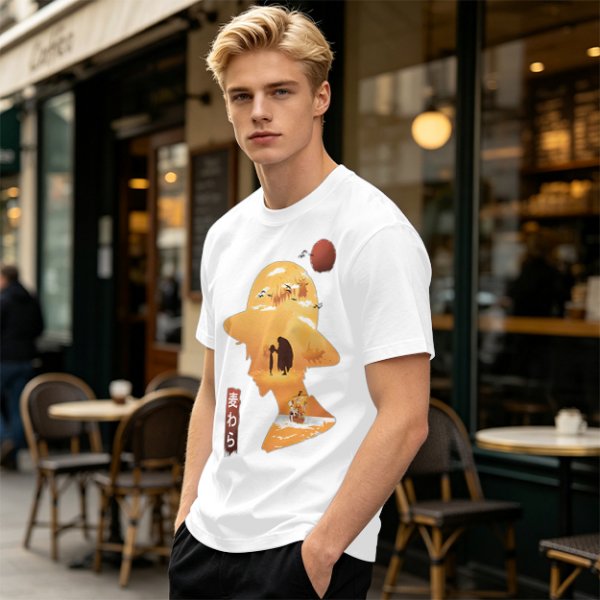 Anime Straw Hat Silhouette Graphic T-Shirt