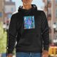 Black hoodie featuring The Barky Bunch cartoon dog characters