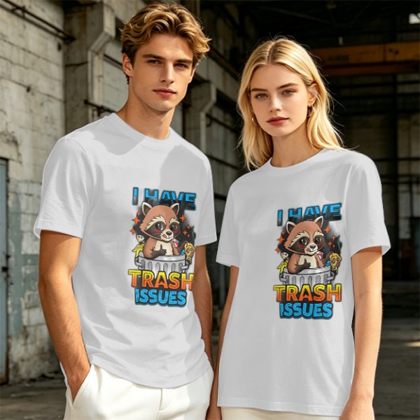 I Have Trash Issues Raccoon Graphic T-Shirt Design