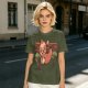 Olive T-Shirt with Cute Sloth 'It Gets Better' Graphic Print