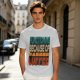 Olive Graphic T-Shirt with 'Functioning Because Of Coffee' Retro Print