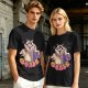 Olive Graphic T-Shirt With Raccoon Opossum Skunk 'GOALS' Print