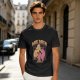Olive green graphic t-shirt with dog data system print
